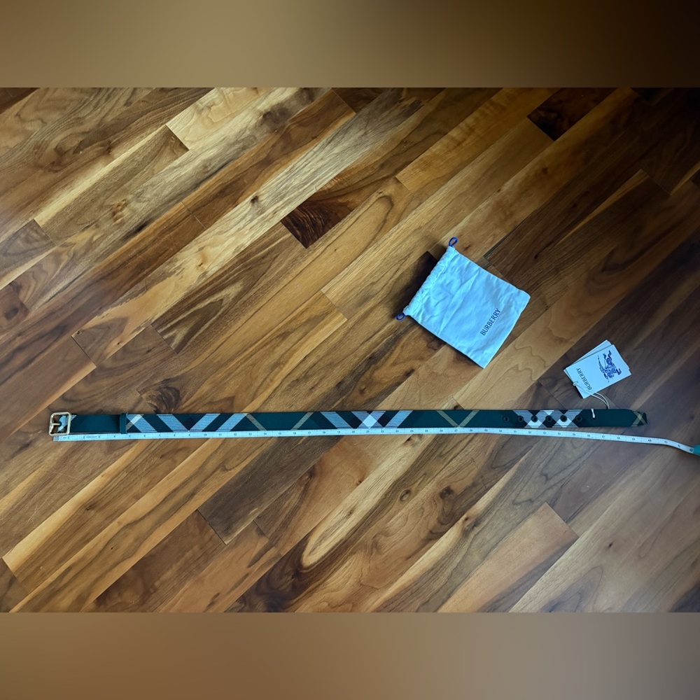 Burberry Green/Ivy Check Belt - Picture 11 of 17